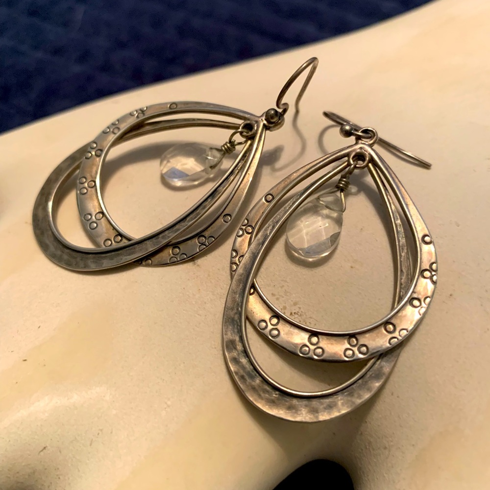 Silpada Sterling Silver and crystal earrings